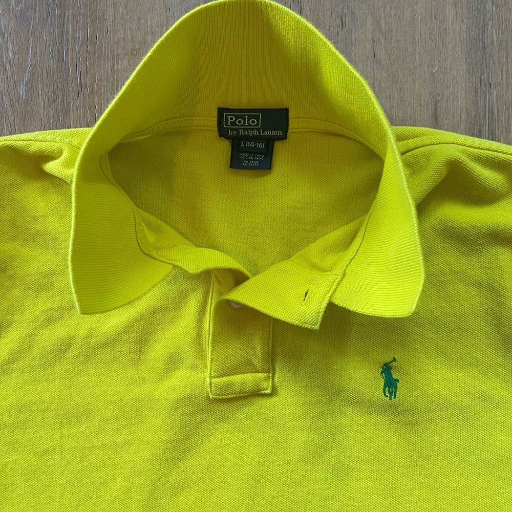 Polo by Ralph Lauren Bright Yellow Short Sleeved Shirt L 14-16